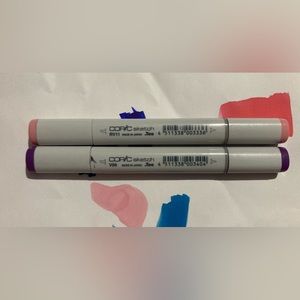 Copic pink and purple marker